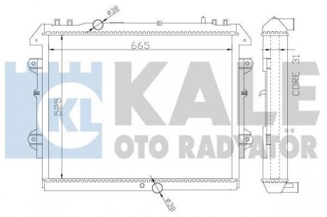 TOYOTA Радиатор охлаждения Fortuner,Hilux VII 2.5/3.0 D-4D 04- KALE 366500 (фото 1)