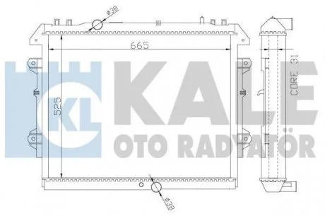 TOYOTA Радиатор охлаждения Fortuner,Hilux VII 2.5/3.0 D-4D 04- KALE 366500