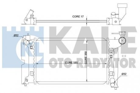 TOYOTA Радиатор охлаждения Avensis,Corolla 1.4/1.8 01- KALE 366900