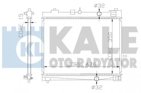 TOYOTA Радиатор охлаждения Yaris 1.0/1.3 05- KALE 367000