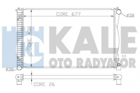 VW Радиатор охлаждения Audi A6 2.7/3.0TDI 04- KALE 367800