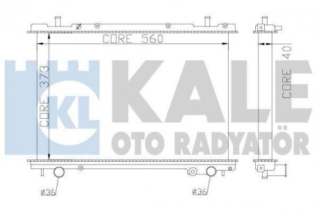 FIAT Радиатор охлаждения Brava,Marea 1.9JTD 96- KALE 368400