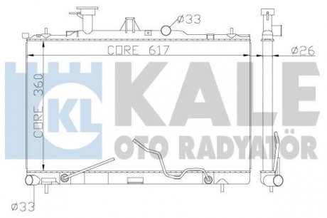 HYUNDAI Радиатор охлаждения Matriz 1.5CRDi/1.8 01- KALE 369700 (фото 1)
