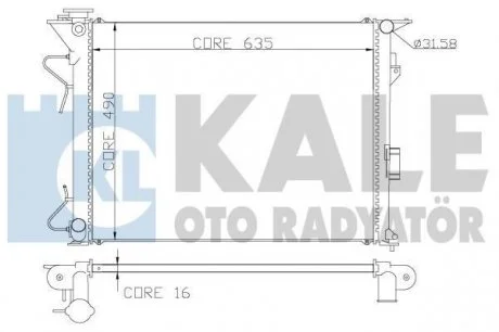 Радиатор охлаждения Hyundai Grandeur, Sonata V, Kia Magentis OTO RADYATOR KALE 369800