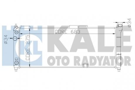 OPEL Радиатор охлаждения Combo,Corsa B 1.2/1.6 KALE 371100 (фото 1)