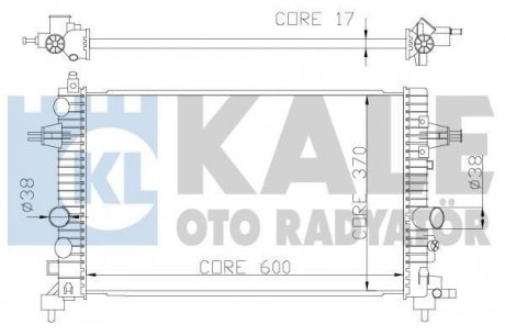 OPEL Радиатор охлаждения Astra H,Zafira B 1.6/1.8 KALE 371200 (фото 1)