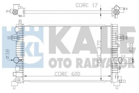 OPEL Радиатор охлаждения Astra H,Zafira B 1.6/1.8 KALE 371200