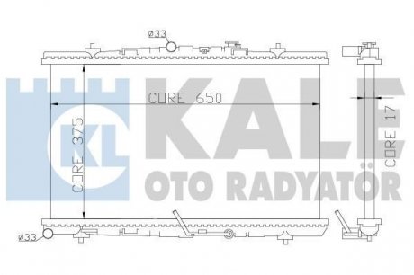 OPEL Радиатор охлаждения Astra H 1.3/1.9CDTI KALE 371300 (фото 1)