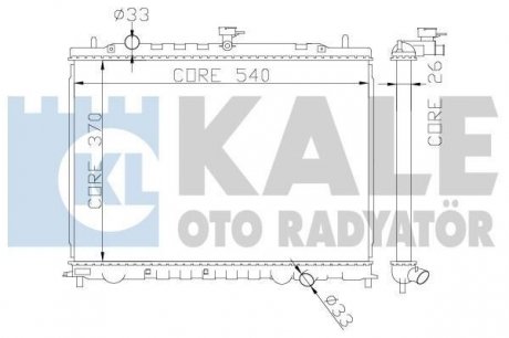KIA Радиатор охлаждения Rio II 1.5CRDi 05- KALE 374300