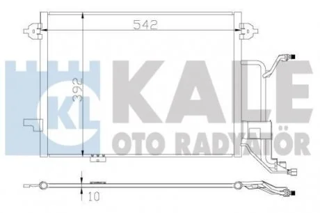 VW Радиатор кондиционера Audi A6 97- KALE 375500