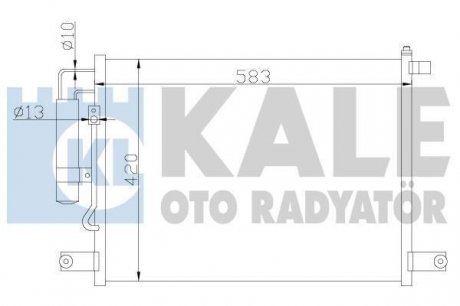 Радиатор кондиционера Авео / Т200 (02-) OTO RADYATOR KALE 377000 (фото 1)