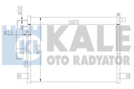 Радиатор кондиционера Авео / Т200 (02-) OTO RADYATOR KALE 377000