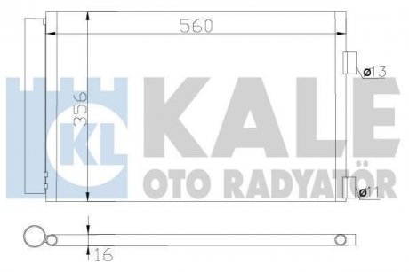 Радиатор кондиционера Citroen Belingo, C4, C4 I, C4 Picasso I OTO RADYATOR KALE 377900 (фото 1)