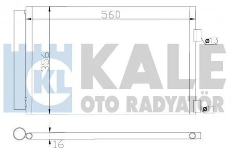 Радіатор кондиціонера Citroen Belingo, C4, C4 I, C4 Picasso I OTO RADYATOR KALE 377900