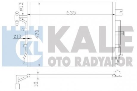 LANDROVER Радиатор кондиционера Discovery III,Range Rover Sport 2.7TD 04- KALE 378000