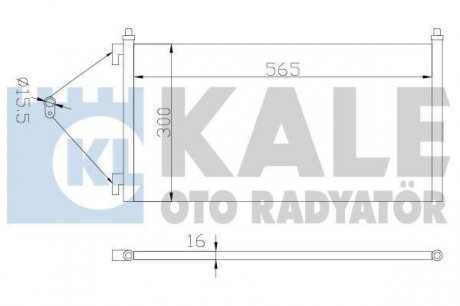 FIAT Радиатор кондиционера Doblo,Punto 1.2/1.3JTD/1.9JTD 99- KALE 378200