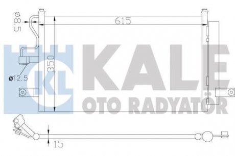 HYUNDAI Радиатор кондиционера Accent II 99- KALE 379000 (фото 1)