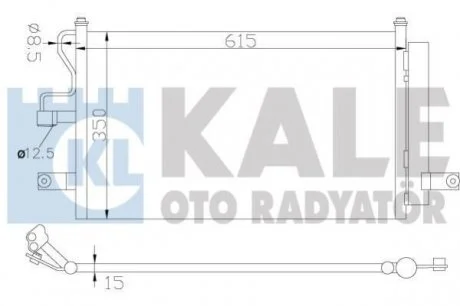 HYUNDAI Радиатор кондиционера Accent II 99- KALE 379000