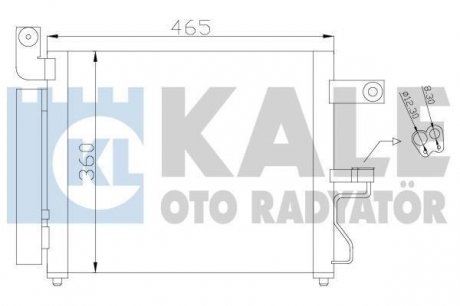 HYUNDAI Радиатор кондиционера Accent II 00- KALE 379100 (фото 1)