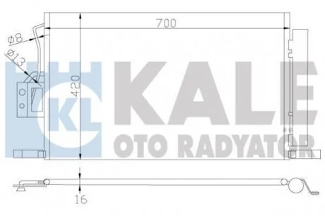 Радіатор кондиціонера Hyundai Santa Fe II OTO RADYATOR KALE 379300
