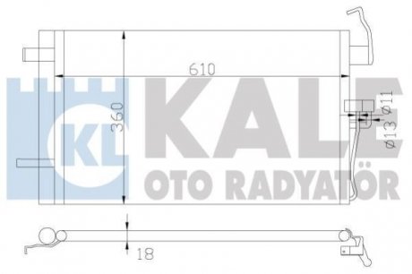 HYUNDAI Радиатор кондиционера Coupe,Elantra 00- KALE 379400 (фото 1)
