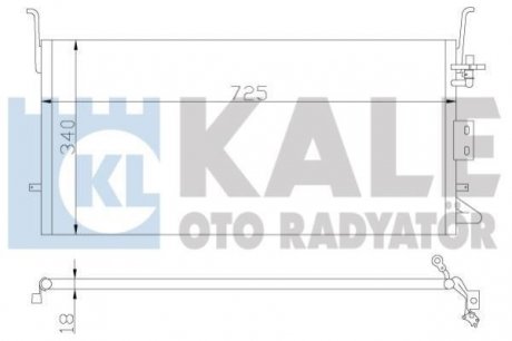 HYUNDAI Радиатор кондиционера Sonata IV,Kia Magentis 01- KALE 379500 (фото 1)
