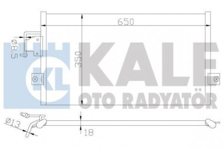 HYUNDAI Радиатор кондиционера Coupe,Lantra II 95- KALE 379700