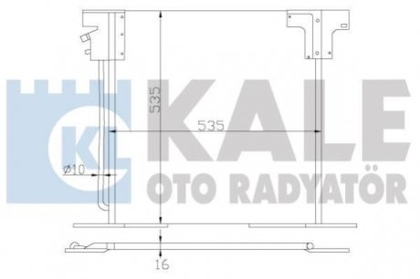 DB Радиатор кондиционера Vito 96-03 KALE 381200 (фото 1)