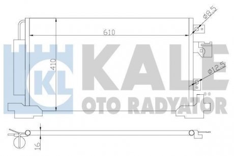 Радиатор кондиционера Citroen C4 Aircross, C-Crooser, Mitsubishi ASX OTO RADYATOR KALE 381700 (фото 1)