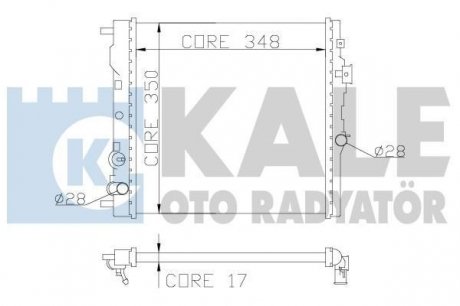HONDA Радиатор охлаждения Civic V,VI,HR-V 1.5/1.6 91- KALE 383800 (фото 1)