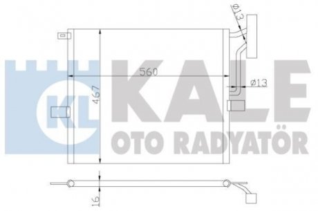 BMW Радиатор кондиционера X3 E83 03- KALE 384800 (фото 1)