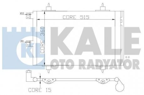 CITROEN Радиатор кондиционера C4 I,C5 I,Peugeot 307 KALE 385600 (фото 1)