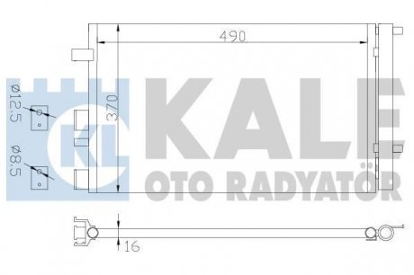 HYUNDAI Радиатор кондиционера i20 08- KALE 386500 (фото 1)