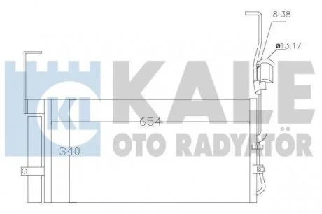 Радіатор кондиціонера Hyundai Santa F? I (Sm) Condenser OTO RADYATOR KALE 386600