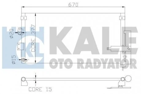 Радиатор кондиционера Honda Civic VIII OTO RADYATOR KALE 386900