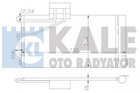 DB Радиатор кондиционера W203 00- KALE 387800
