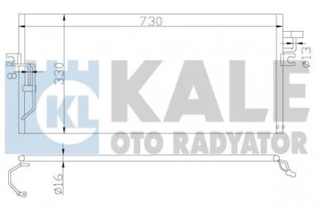 NISSAN Радиатор кондиционера Primera P11 96- KALE 388500