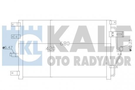 VOLVO Радиатор кондиционера S60 I,S80 I,V70 II,XC70 Cross Country 00- KALE 390300 (фото 1)