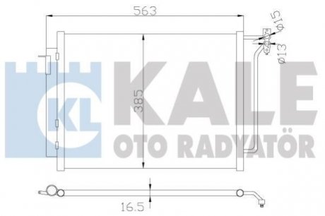 BMW Радиатор кондиционера X5 E53 00- KALE 390900 (фото 1)