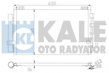 Радиатор кондиционера Hyundai Matrix (01-) 1.6i, 1.8i KALE 391300