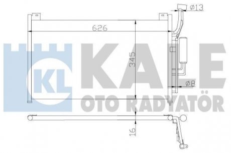 MAZDA Радиатор кондиционера Mazda 2 07- KALE 392300 (фото 1)