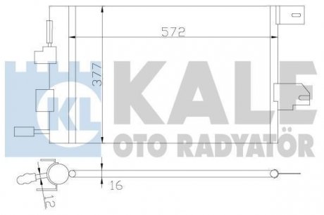 OPEL Радиатор кондиционера Astra G,Zafira A KALE 393300
