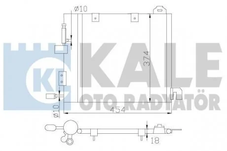 OPEL Радиатор кондиционера Astra G,Zafira A KALE 393800