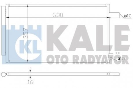 FIAT Радиатор кондиционера Sedici,Suzuki SX4 06- KALE 393900 (фото 1)