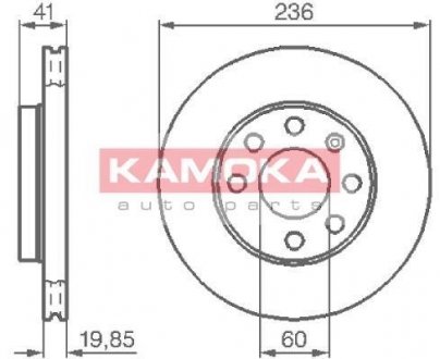 Гальмівний диск KAMOKA 103302 (фото 1)