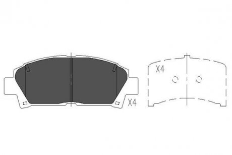 PARTS TOYOTA Тормозные колодки передн.Carina E -97 KAVO KBP-9110