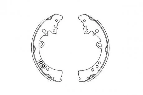 PARTS TOYOTA Щеки тормозные Hilux VII 2.5D 05- KAVO KBS-9913 (фото 1)