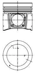 Поршень двигуна KOLBENSCHMIDT 40078600