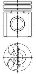 Поршень двигателя KOLBENSCHMIDT 40255600