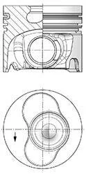 Поршень VW 81.01 T5 2.5TDi BNZ (CYL 3-5) (KS) KOLBENSCHMIDT 41094600